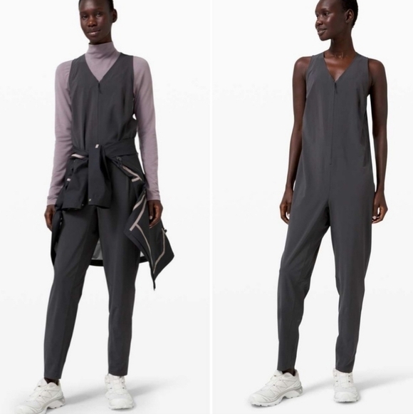 Lululemon Vindur Onesie lululemon LAB Graphite Grey Size 4. - Picture 16 of 16